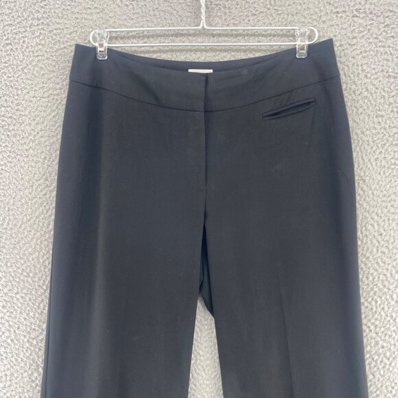 Chicos Pants Womens 1.5 US 10 Black Straight Leg Trouser Stretch Office Career - Picture 2 of 11